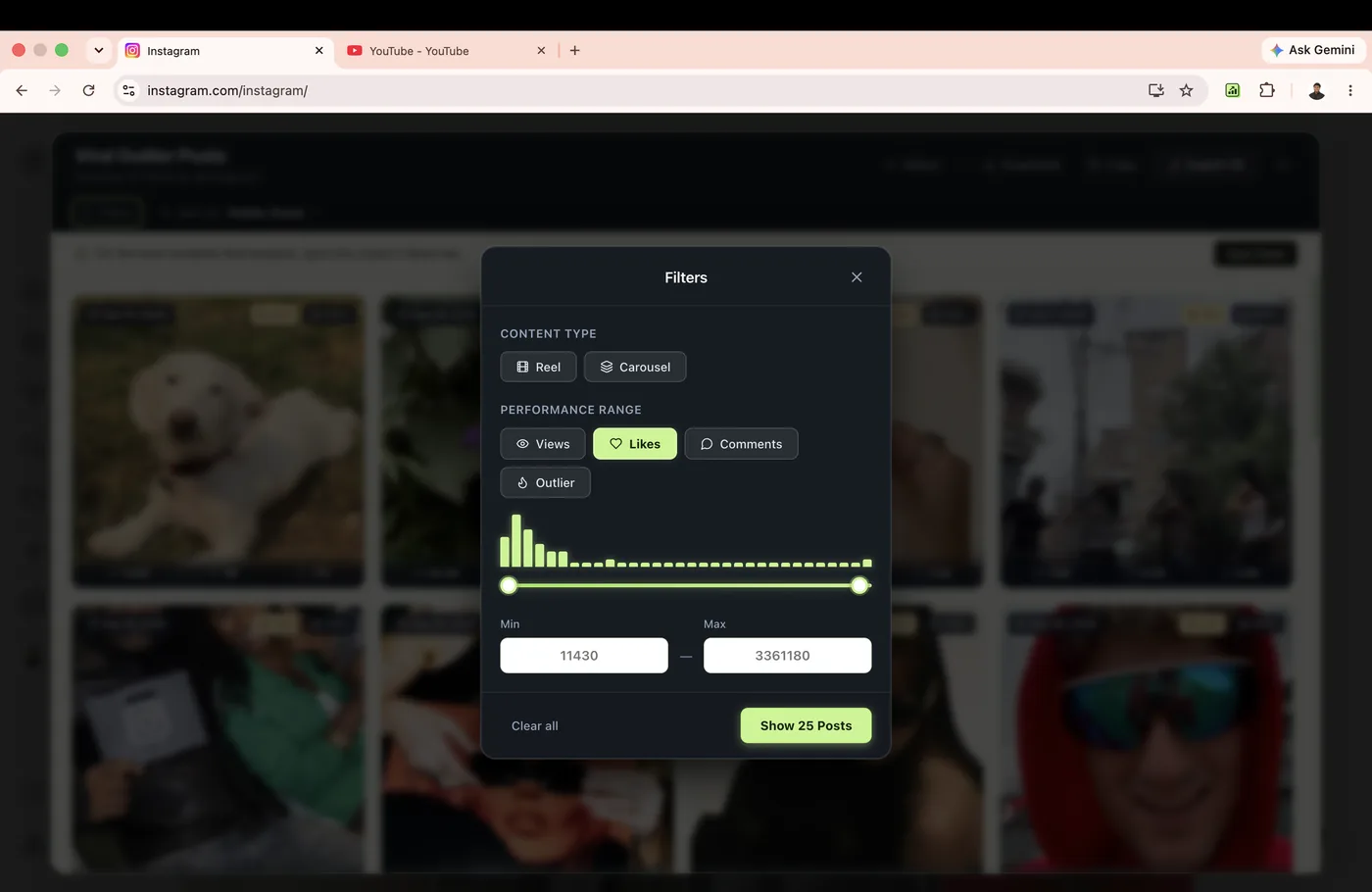 Rank Kiwi custom filter controls