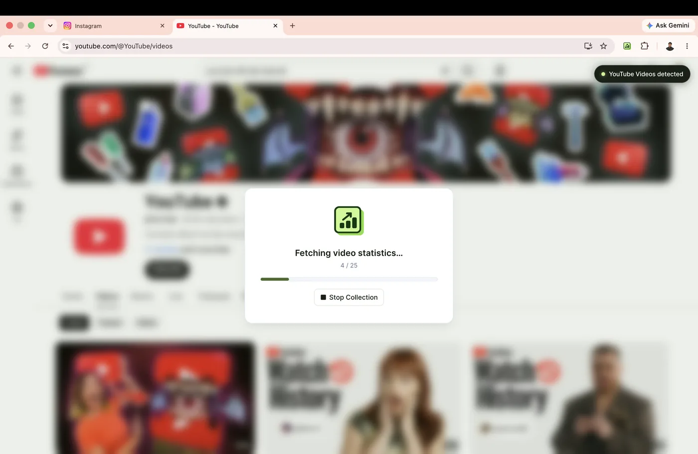 Rank Kiwi detected on YouTube channel page